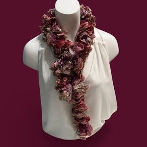 ✨ Handmade Ruffle Lace Scarf — 56" — Soft,‎ Lightweight & Flouncy